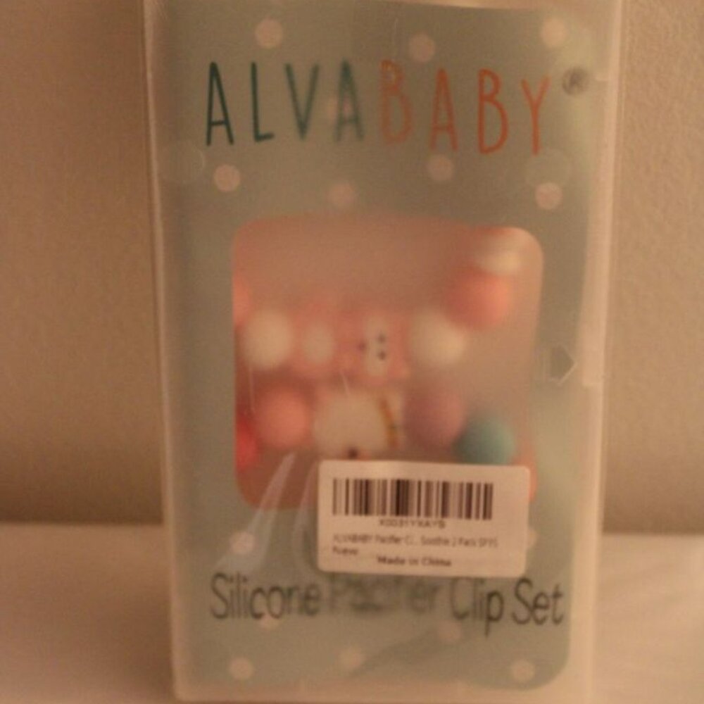 Silicone Pacifier Clip Set for Baby by AlvaBaby - New